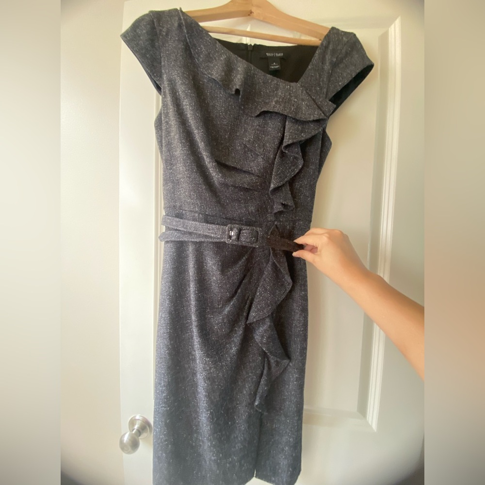 WHBM cute asymmetrical top with belt